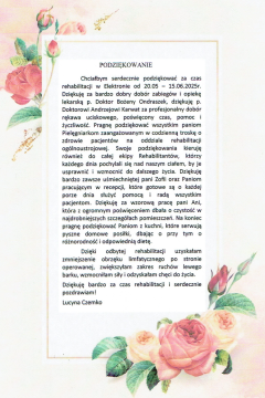 podziekowanie