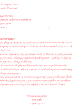 podziekowanie