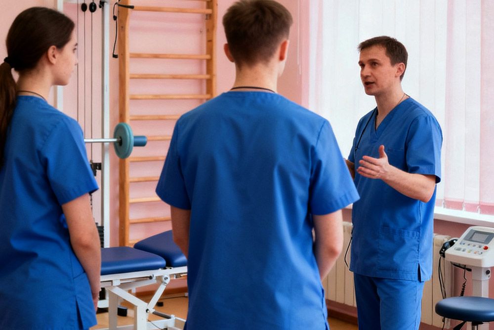 Studenci na praktykach